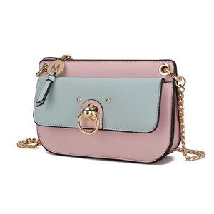 6326 Crossbody Bag , Vegan Leather Shoulder Bag Chain Strap Handbag Purse